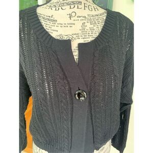 Jones New York Black Cropped Cardigan